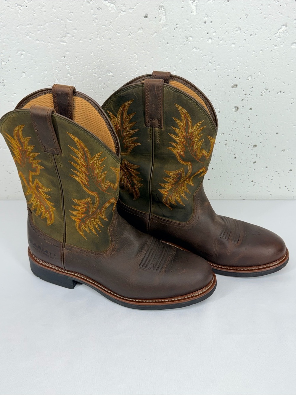Ariat Men’s Size 11 D Sierra Brown Waterproof Western Pull On Boots